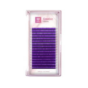 Eyelash extensions Purple Lovely 16 lines (pink tray) L0.07 7-15mm